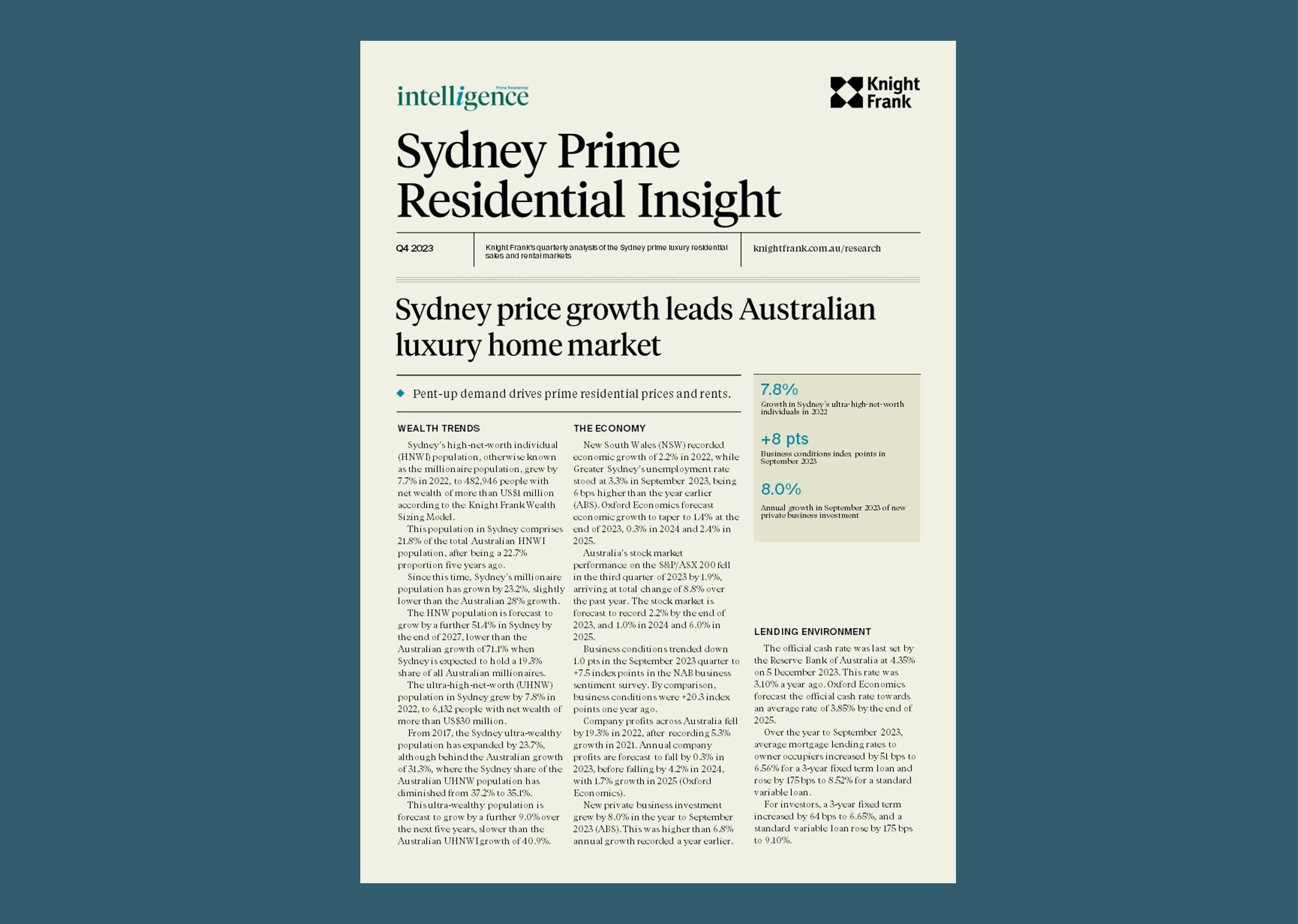 Image of Sydney Prime Residential Insight
